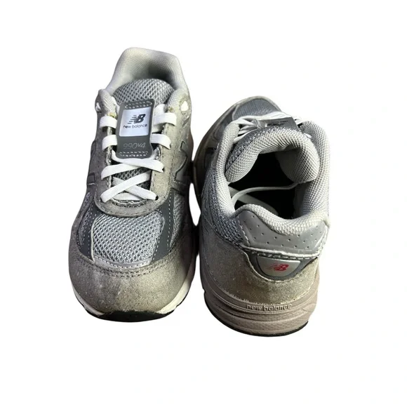 New Balance 990v4 Infant Gray Mesh Sneakers - Picture 4 of 6